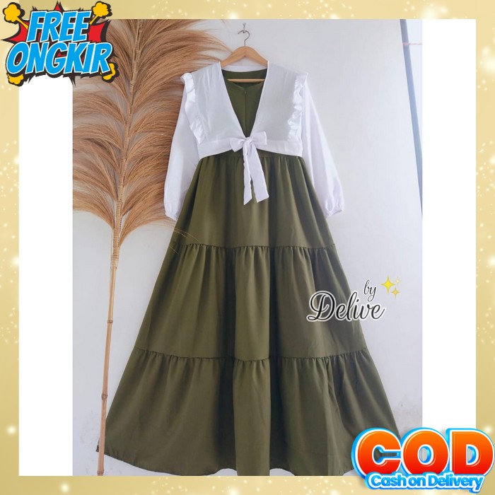 Dress Bahan Adem Dreas Import Elegan Drees Anaj Premium Korean Style Gmis Terbaru2024 Model Baru Umu