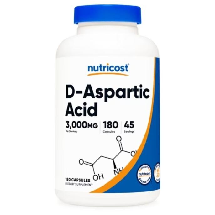 Nutricost D Aspartic Acid 3000 Mg Per Serving Isi 180 Capsul