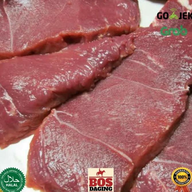 

Daging sapi sirloin dendeng 1kg dijamin segar bukan beku impor