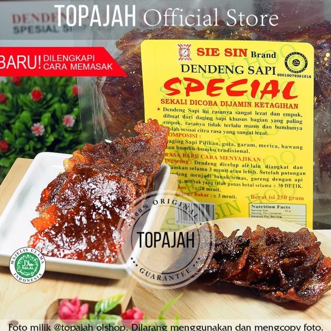 

Dendeng sapi mentah spesial SIE SIN 250gr HALAL.