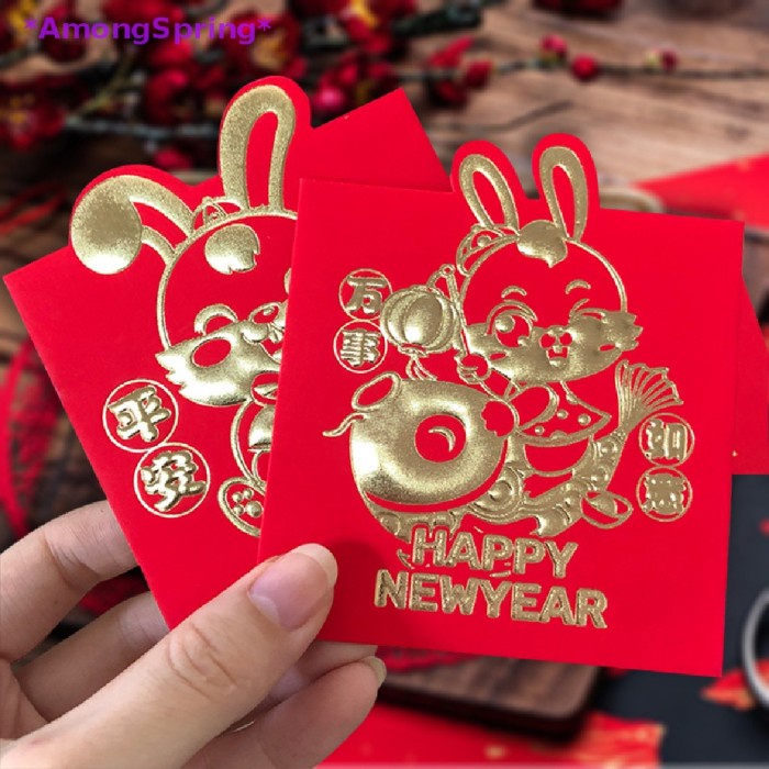 

New! 12Pcs / Set Amplop Angpao Tahun Baru Cina / Imlek Warna Limited
