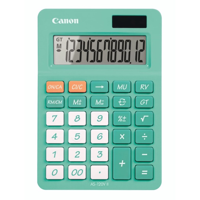 

CANON WARNA WARNI COLOURFULL CALCULATOR KALKULATOR AS 120 V AS120V ORI ORIGINAL TERBARU