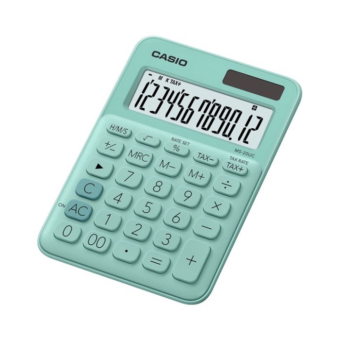 

KALKULATOR MY STYLE CASIO MS-20UC COLORFUL SERIES CALCULATOR 20 UC ORIGINAL TERBARU