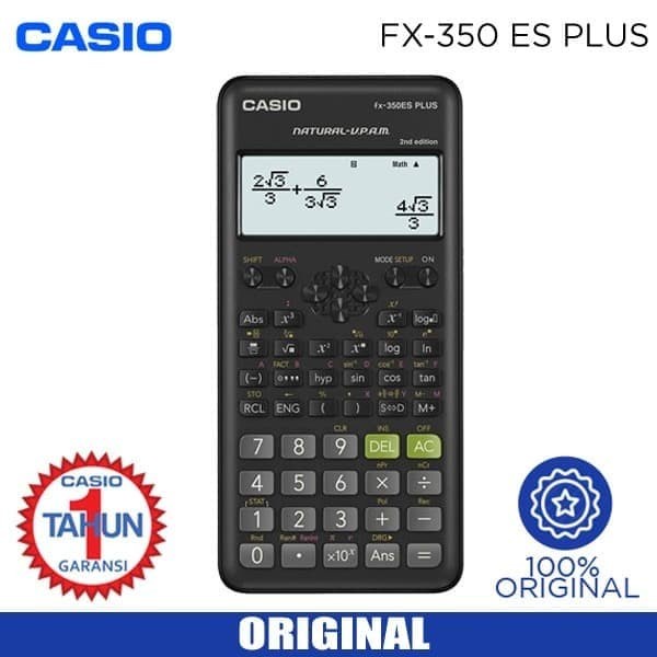 

CASIO CALCULATOR SCIENTIFIC FX 350 ES PLUS - KALKULATOR FX-350ES PLUS ORIGINAL TERBARU