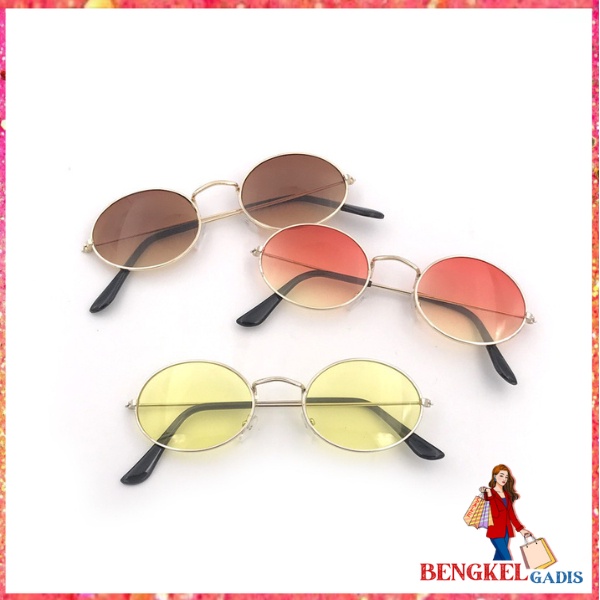 Kacamata Wanita Bulat Oval Fashion Korean Style 1102 Kaca Mata Simple Warna Warni