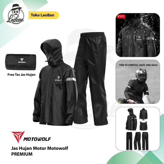 JAS HUJAN MOTOWOLF PREMIUM - MOTOWOLF RAINCOAT QUICK DRY 0401