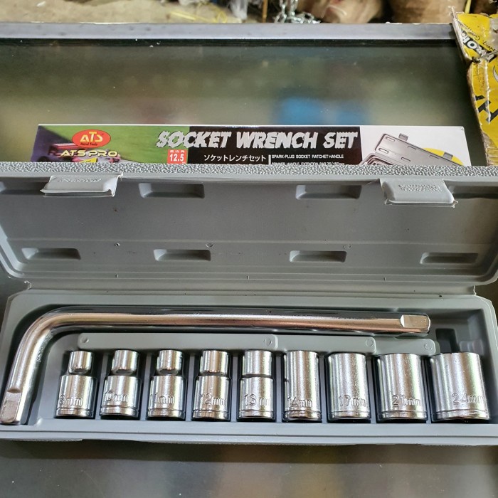 Kunci Sok 10 pcs ATS Pro / Socket Wrench Set 10 pcs