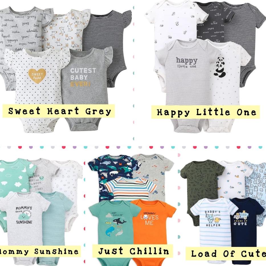 Jumpsuit 5 In 1 Bayi /Jumper Bayi Laki Laki Perempuan Lucu/Baju Bayi Baru Lahir/Jumpsuit Bayi Newbor