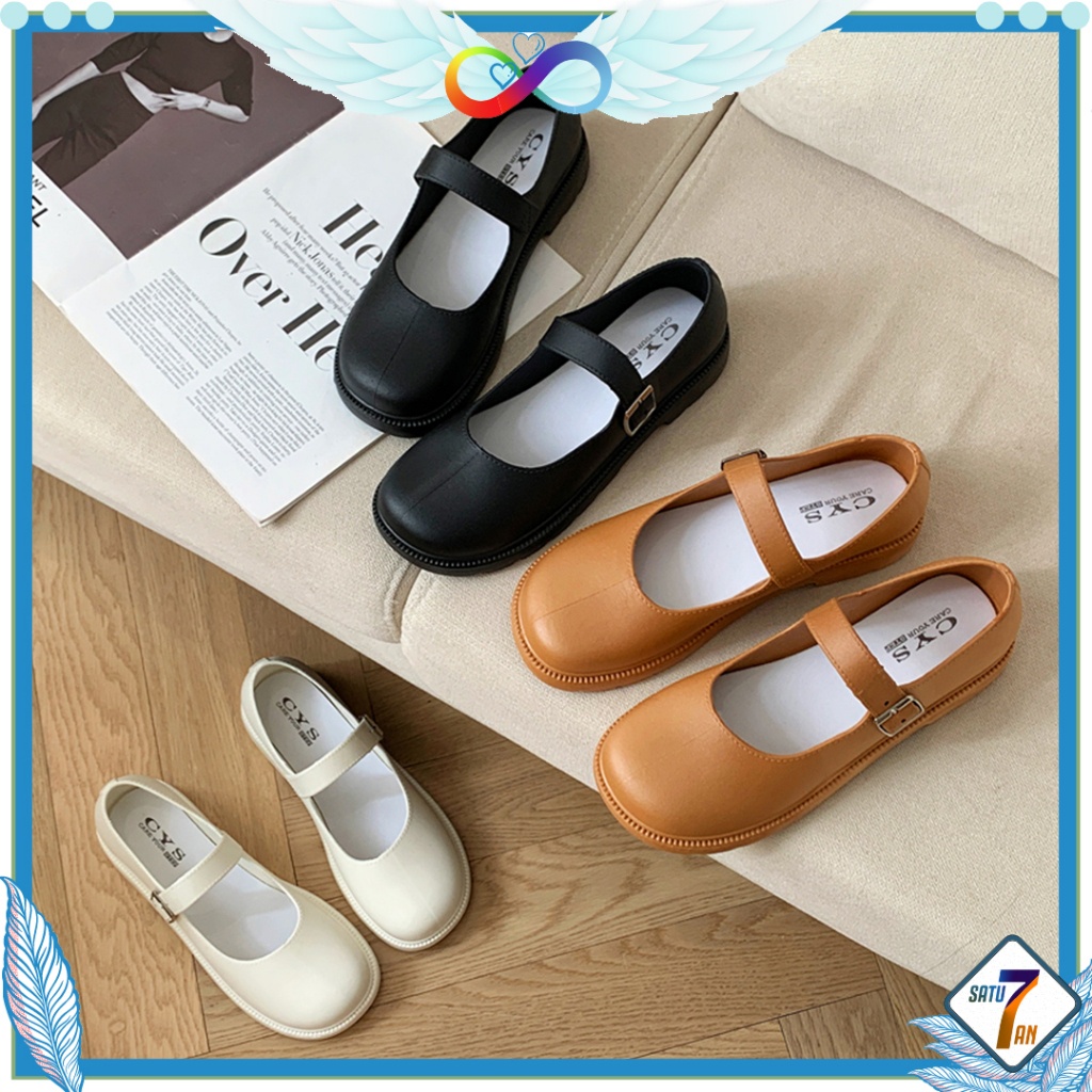 Promo Mega Sale 1.1 // Sepatu Loafers Wanita Korea Sepatu Wedges Pantofel Docmart Cewek Fashion