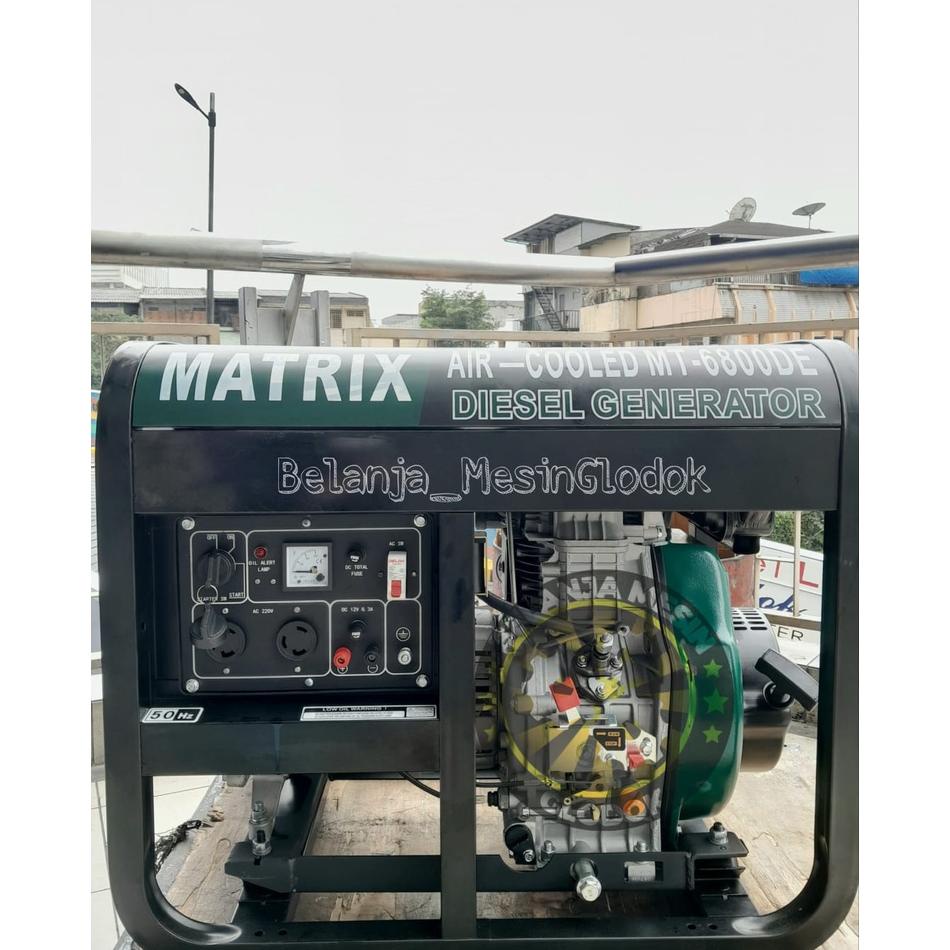 Genset Diesel 5000 Watt 1 Phase. Matrix Mt6800De