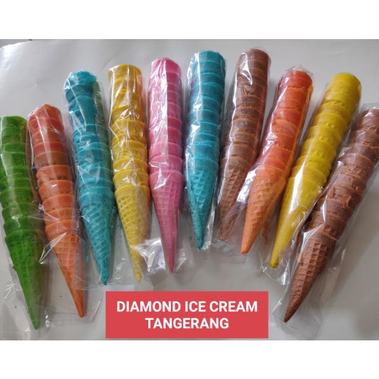 

Ready 5 pack (50 pcs)Cone ICE Cream warna-warni