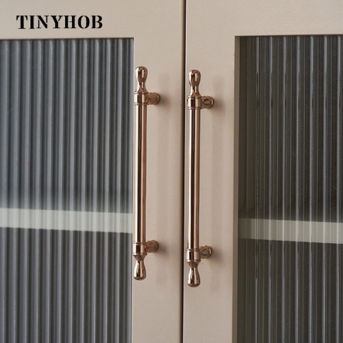 Knop Laci - Handle Dan Knop Pintu Lemari Rose Gold Tarikan Laci Lemari Dapur