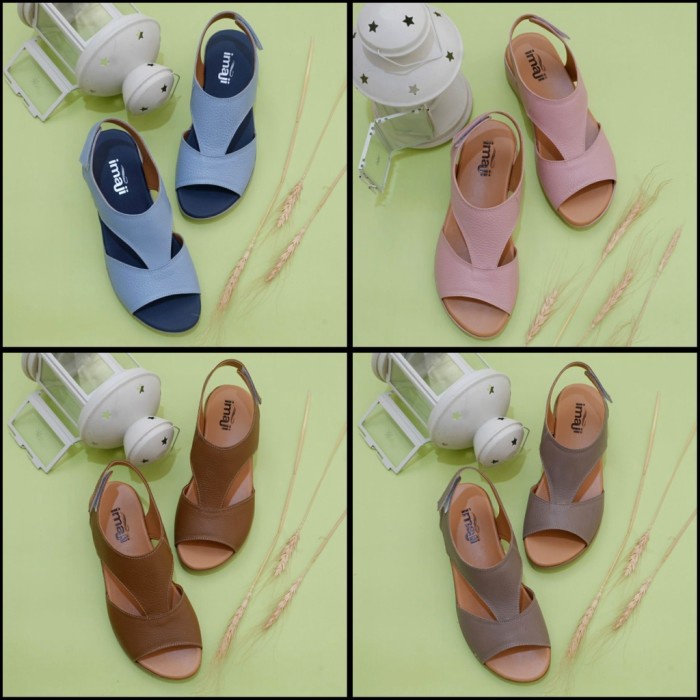 Sandal Wanita Asli Kulit Atau Sandal Wedges Selop Wanita Asli Kulit