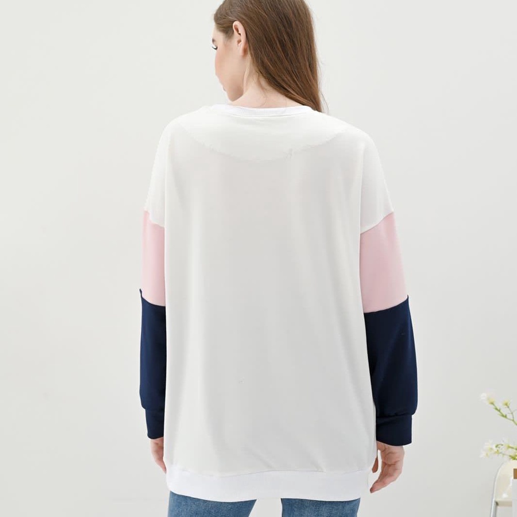 [AMAZED PEOPLE] SWEATER TWEETY TWOTONE BORDIR + MASKER