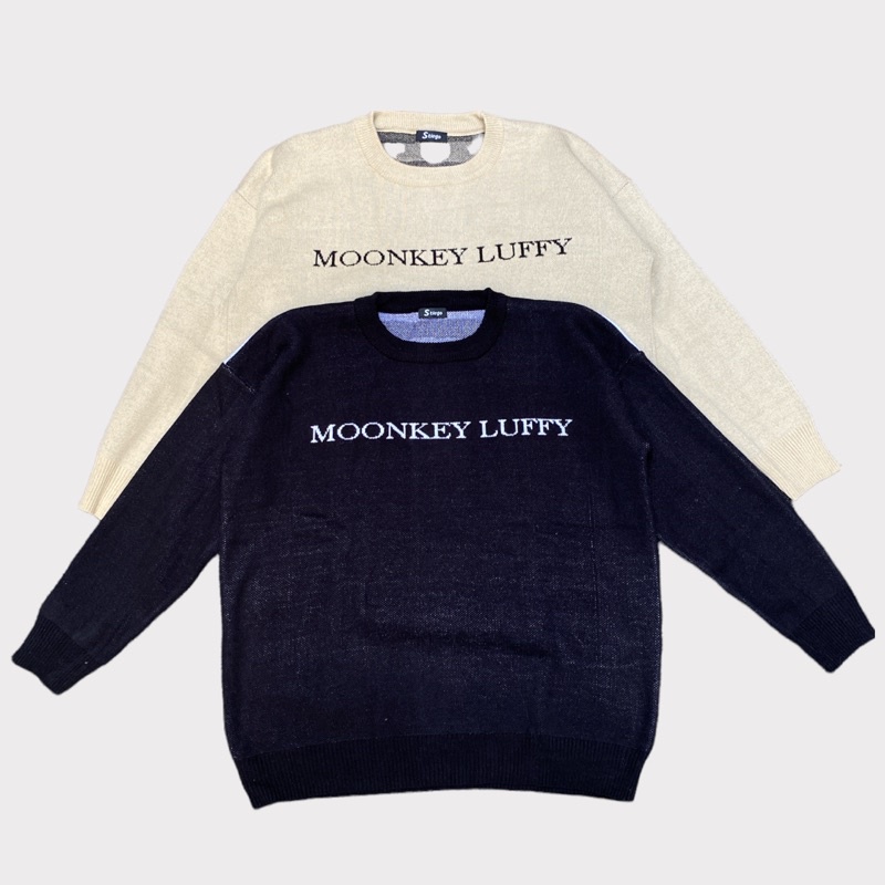 [AMAZED PEOPLE] Stiego-Moonkey D,Luffy Sweater Rajut Streetwear Vintage Style Knitting Sweater Anime