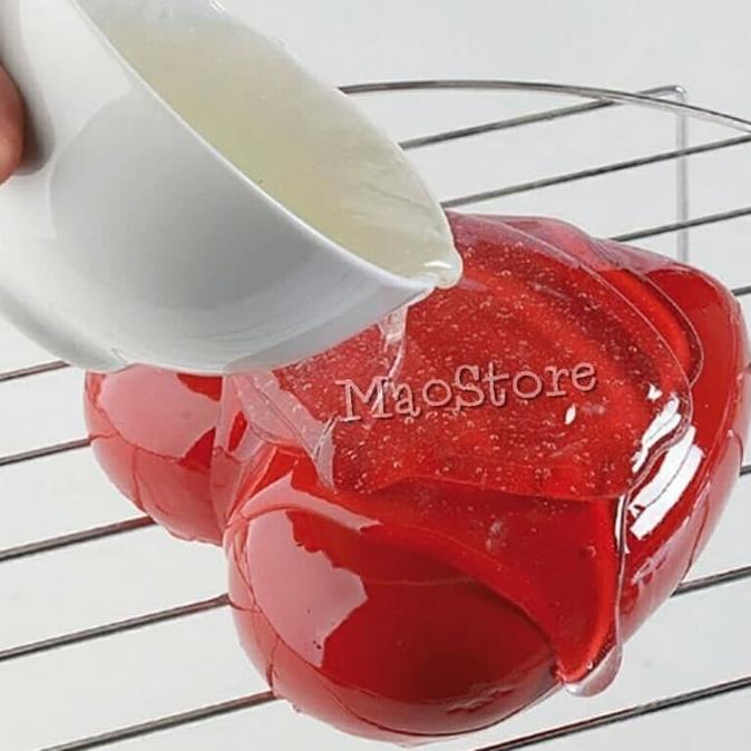 MAOSTORE CETAKAN HEART ENTREMET CAKE BENTUK HATI MIRROR CAKE