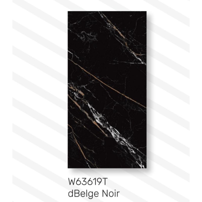 KERAMIK GLOSSY MOTIF MARBEL HITAM dBELGE NOIR UKURAN 30X60 BY ROMAN/KERAMIK KUALITAS 1 GRADE A/KERAM