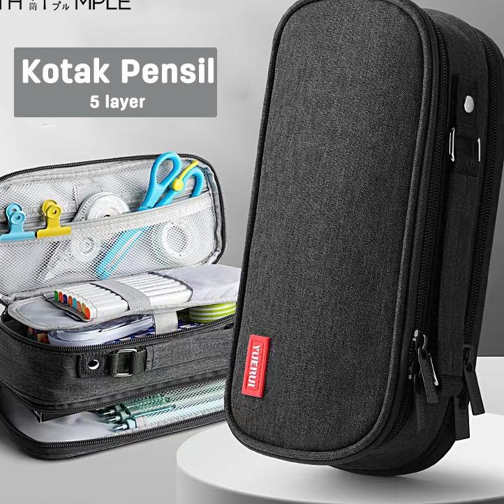 

Kotak Sil Kapasitas Besar /Pnecil Case/Tempat Sil Lima Lapis Alat Tulis-Thimple