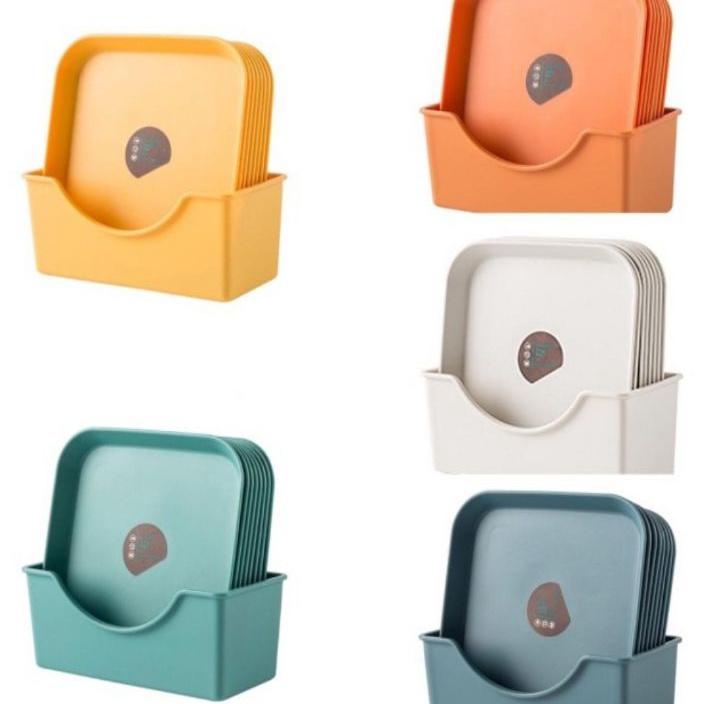 Piring Ni /Piring Sna Piring Kue Set 8In1 Bpa 1 Wadah 8 Piring