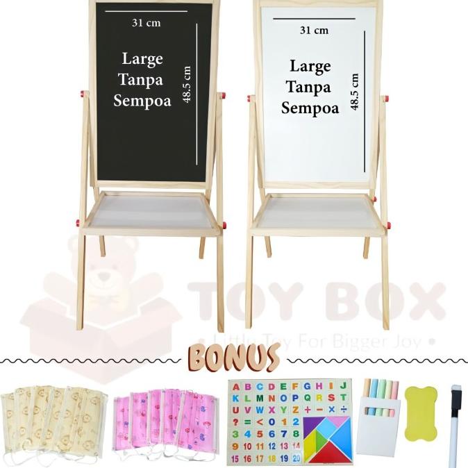 

PAPAN TULIS LARGE (TANPA SEMPOA) PAPAN TULIS 2 SISI BLACK+WHITEBOARD- E85S