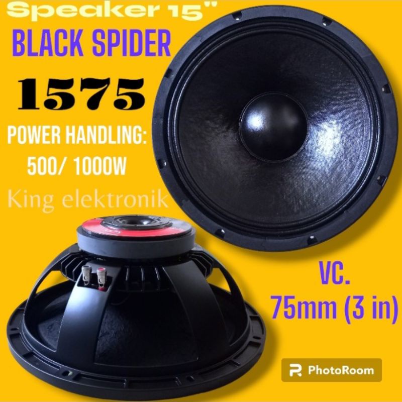 SPEAKER 15INCH BLACK SPIDER 1575