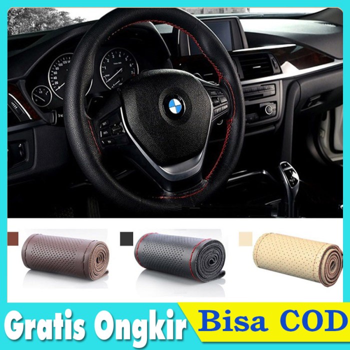 38Cmdiy Dengan Alat Jahit Sarung Cover Stir/ Setir Mobil Kulit Asli