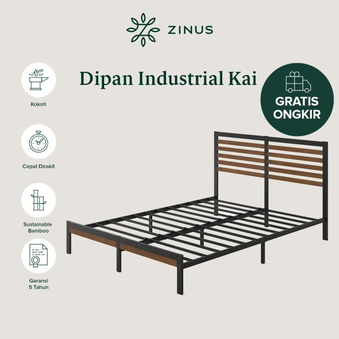 Dipan Industrial Zinus Kai DIY Bed In a Box