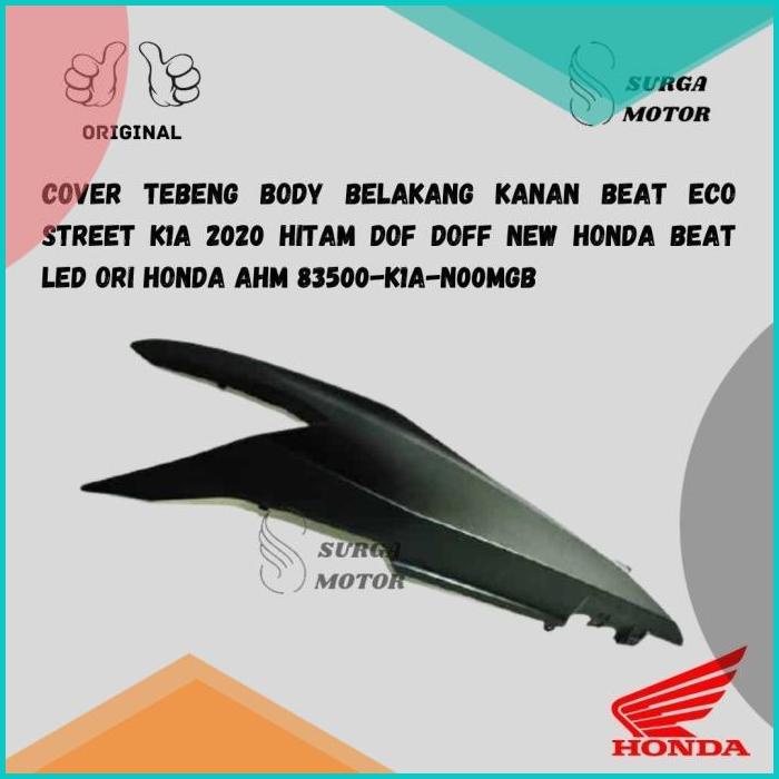 COVER BODY BELAKANG BEAT HITAM DOFF ORI HONDA AHM 83500-K1A-N00MGB 16n