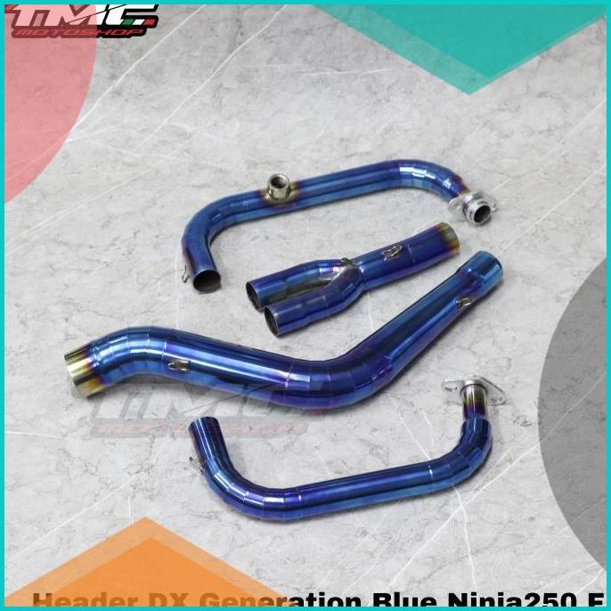 Leher header DX blue Ninja250FI New Ninja250 CBR250 CBR R25 RR mono 16