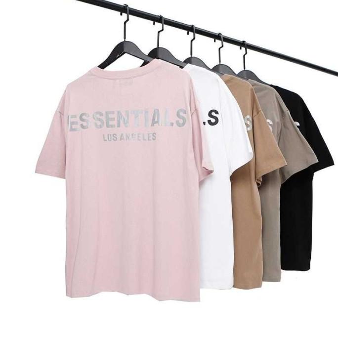 Essentials Reflectiv Logo LA Fear Of God Tshirt Oversize Mirror Unisex