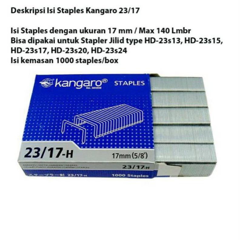 

Praktis Isi Staples Kangaro 23/17 ( 1 Kotak )
