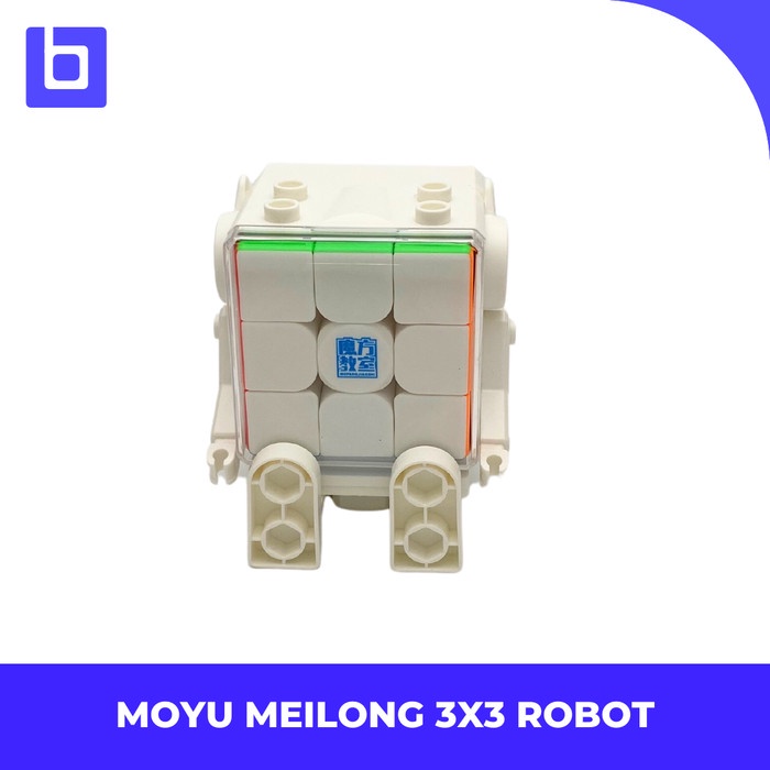 RUBIK 3X3 MOYU MEILONG 2023 + ROBOT CASE 3X3 WARNA STICKERLESS