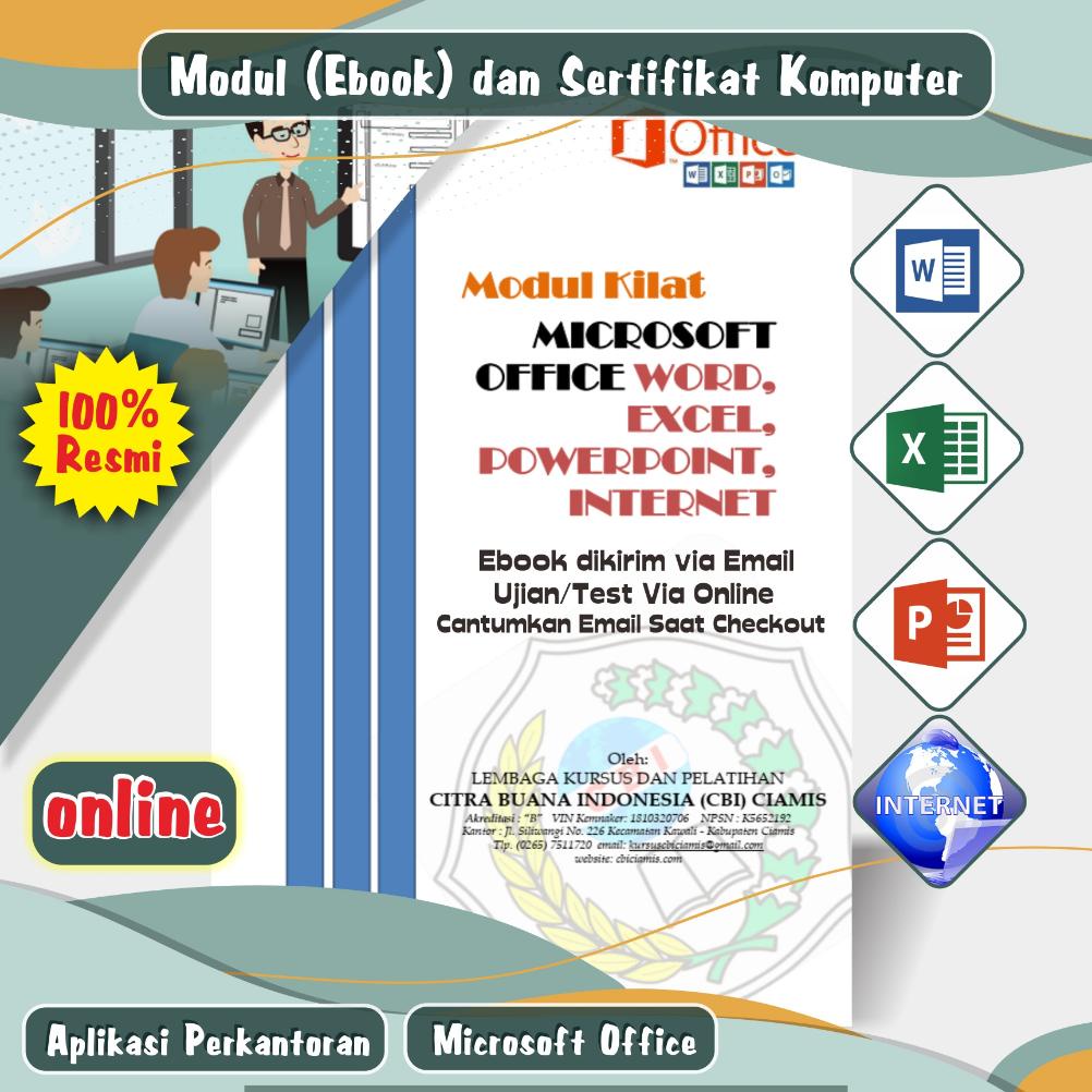 Big Sale TRAINING KOMPUTER SERTIFIKAT RESMI OFFICE DAN INTERNET ONLINE Terlaris