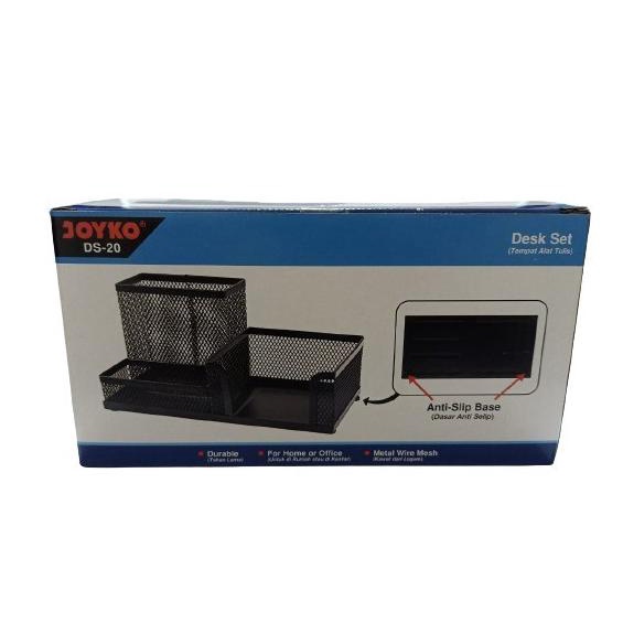 

Desk Set - Tempat Alat Tulis-Mesh Desk Organizer 9058 - 3 Compartment