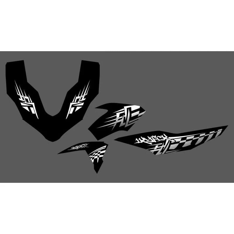 TRANSPARAN STICKER TRANSPARAN VARIO 160 MOTIF DESIGN CUSTOM GRAFITI