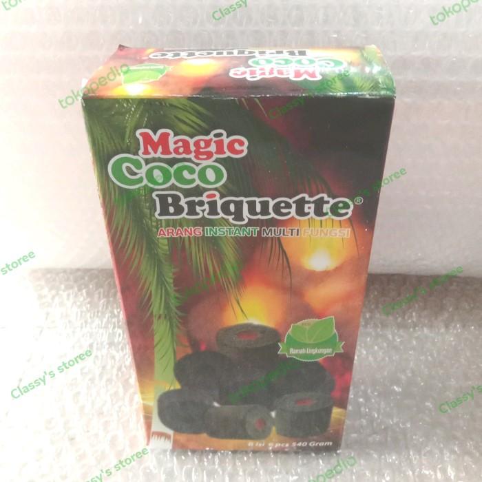 

Magic Coco Briquette Isi 6Pcs/Arang Instant/Arang Briket 076