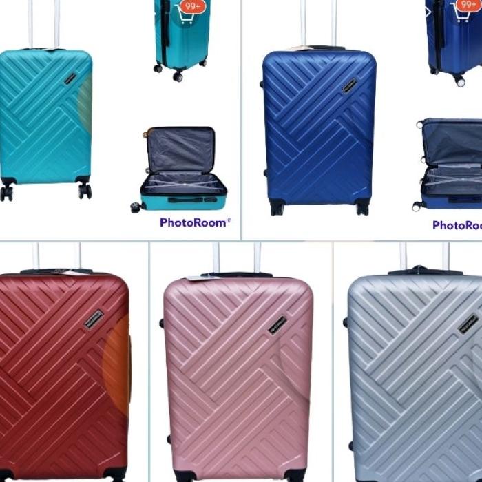 Koper Polo Swiss 28 Inch Anti Pecah - Koper Fiber 28 In Roda 4 Bisa Berputar - Koper Fiber 28 Inch F