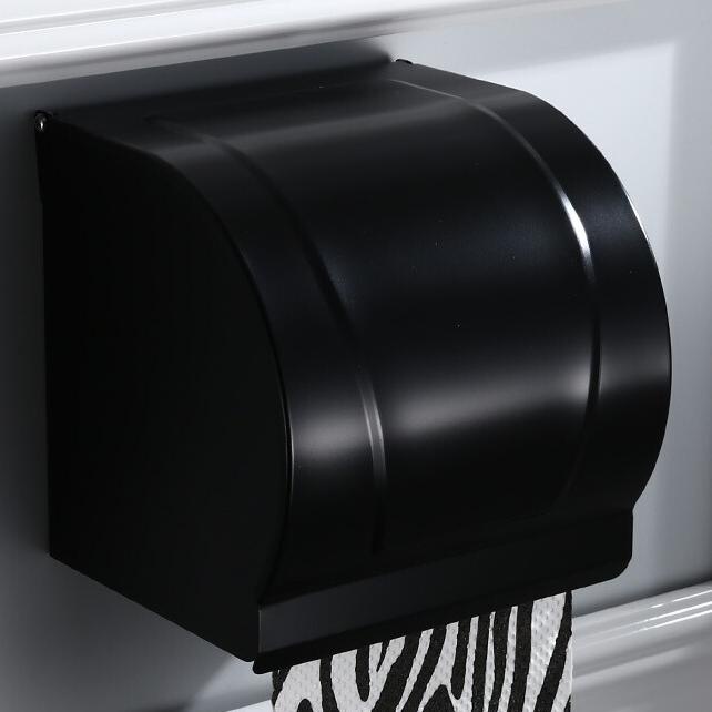 Esok Rak Kamar Mandi Set Dan Peralatan Kamar Mandi Hitam Sikat Kloset Dan Tempat Tissue Gantung