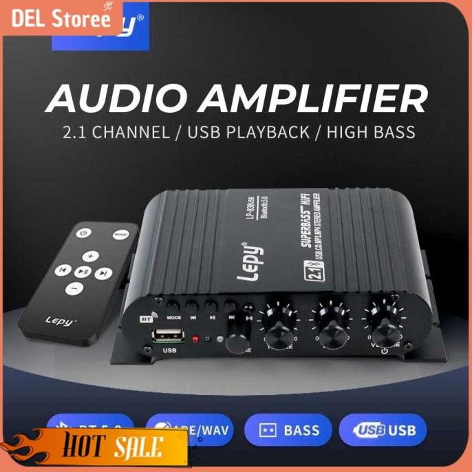 Lepy Audio Ampilifier Bluetooth Usb Hifi Sound Booster With Remote Kualitas Premium
