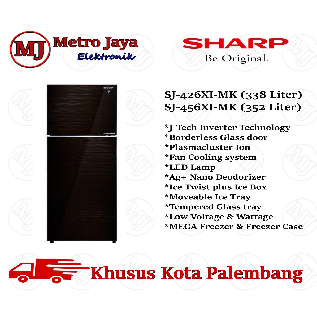 Kulkas 2 pintu Sharp Sj 426 gi mk inverter