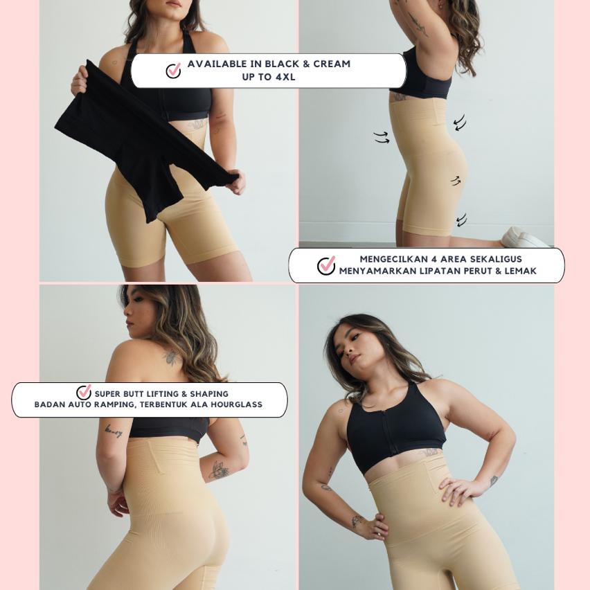 Dream | Bye Belly Fat Corset Pants. Celana Korset Slim Perut Paha Wanita Seamless Corset Slimng Peru