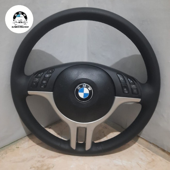 {Second} stir steering wheel e46 msport mtech silver grade A Diskon