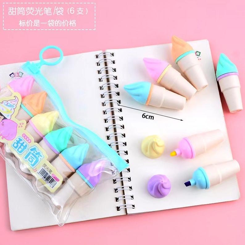 

Favorit Hc Highlighter Es Krim Cone 1 Set 6 Pcs Free Pouch Highliter Es Krim Cone Stationery Lucu Unik Penanda Buku Warna Warni Kado Viral Termurah