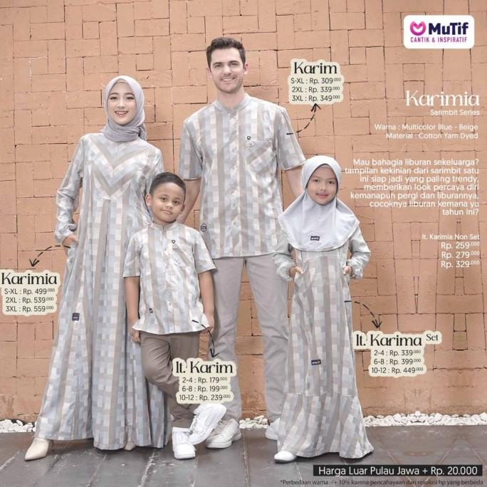 New Sarimbit Mutif Karimia Blue Beige Terbaik