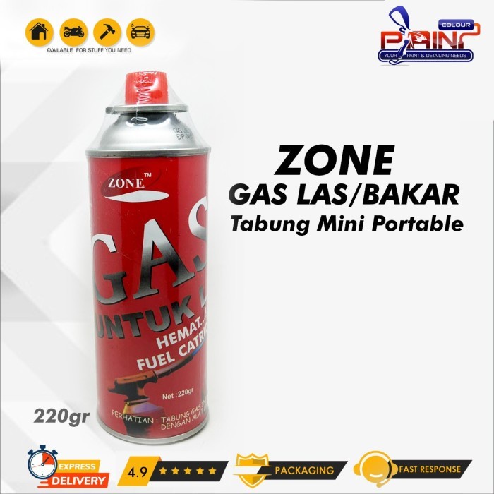Gas Las/Bakar Tabung Mini Portbale ZONE 220gr