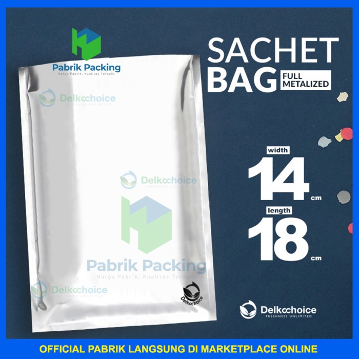 Plastik Sachet Bag Alumunium Foil / Varian Non Ziplock Satuan