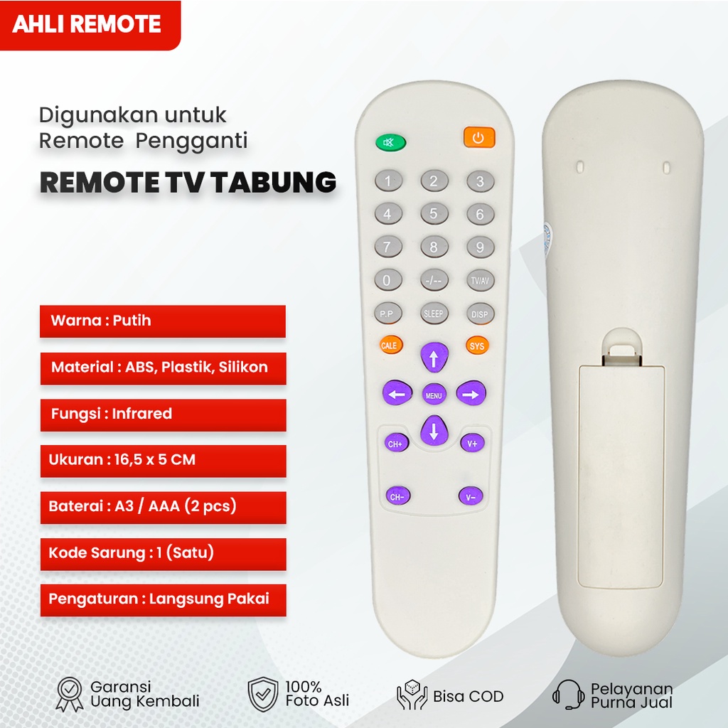 Remot TV Ichiko Tabung 8803 / Remote Tabung Ichiko