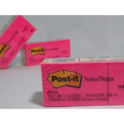 

Post It 653 An Sti Notes Neon 1.5 X 2 (12 Pads)