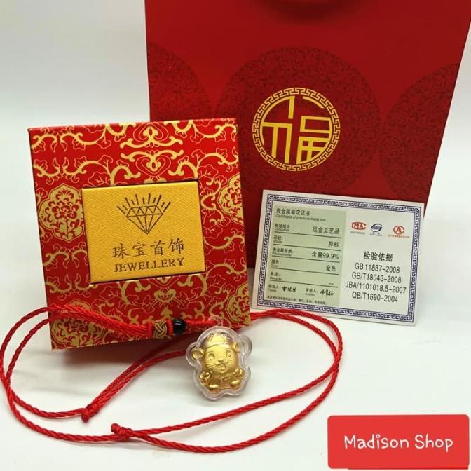 

Ready Kado Imlek Tikus Emas Soevenir Gold 24K Liontin Anak Angpao Imlek Emas Berkualitas