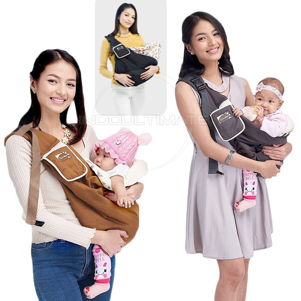 [BABY'S NEEDS] SNOBBY Gendongan Samping + Saku ADJUSTABLE Gendongan Bayi BY-55 BY-162 Gendongan Kaos